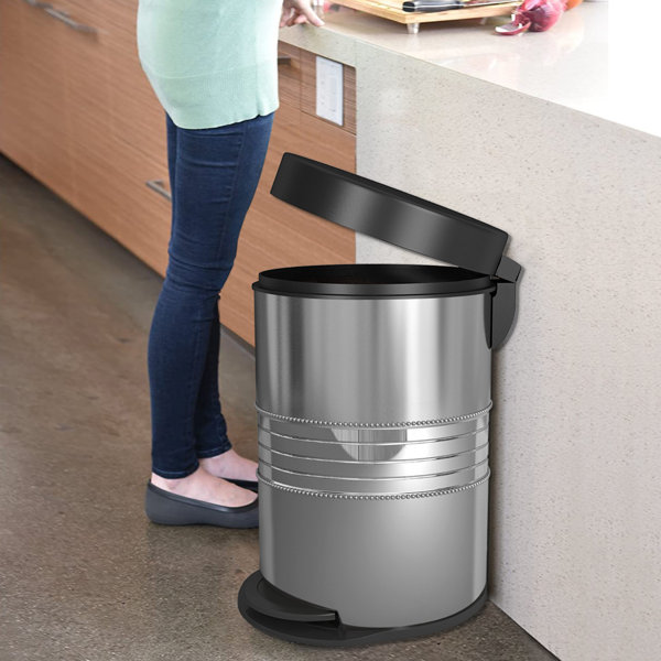 NU Steel 5 Gallon Trash Can Wayfair